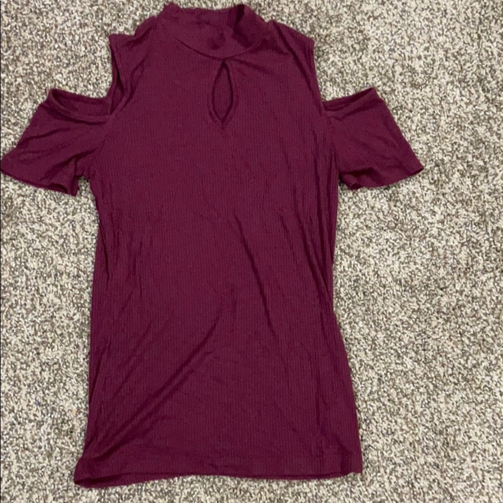 cutout mock turtleneck